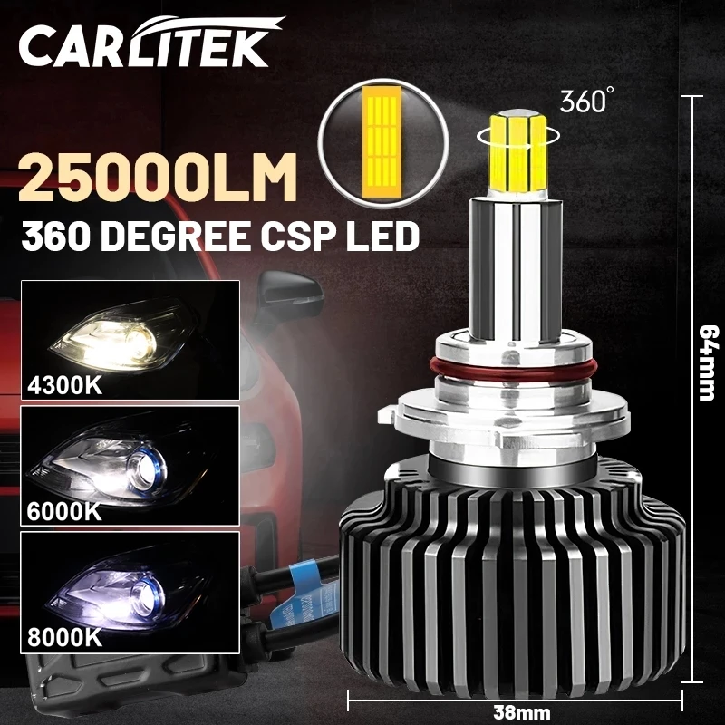 360 лм H7 светодиодные фары 9012 градусов CSP светодиодный 4300 HIR2 9005 K H1 H11 H4 HB3 HB4 H8 H9 9006 6000