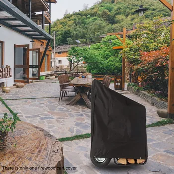 

Universal Firewood Cart Cover Outdoor Garden Solid Dustproof Camping Home Water Resistant Foldable Patio Portable Zipper Style