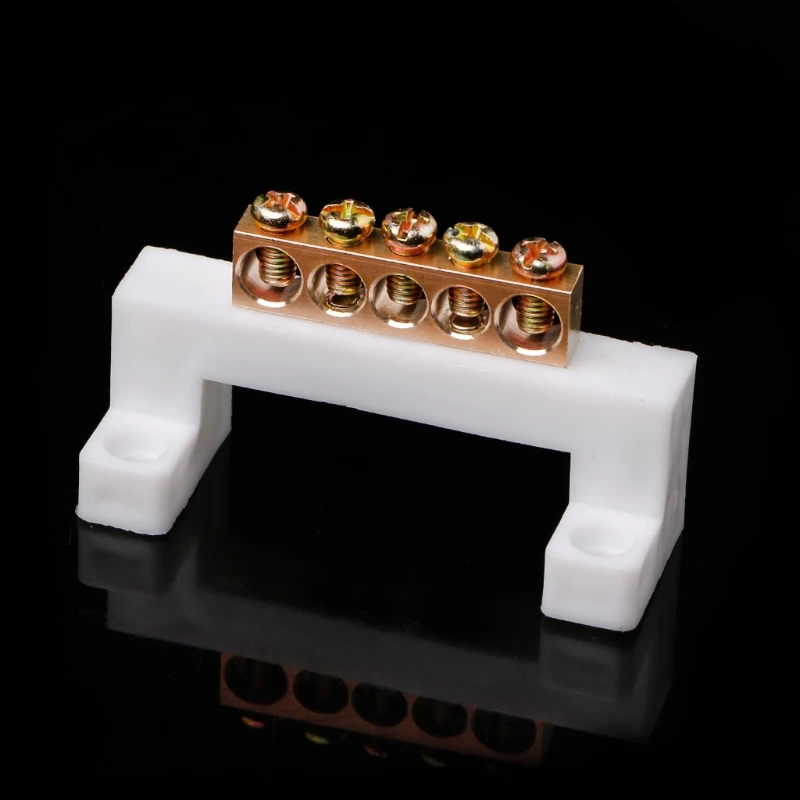 

5 Positions Electric Cable Connector Screw Barrier Terminal Strip Block Bar