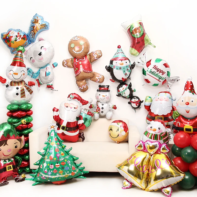 1pc Merry Christmas Foil Balloon Air Helium Style Party Decorations for Xmas Eve Gift | Дом и сад