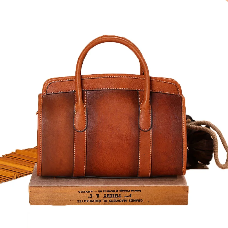 

New Genuine Leather Handbag Luxury Cowhide Women Bags Designer Single Shoulder Bag Messenger Vintage High Quality Totes Ladies