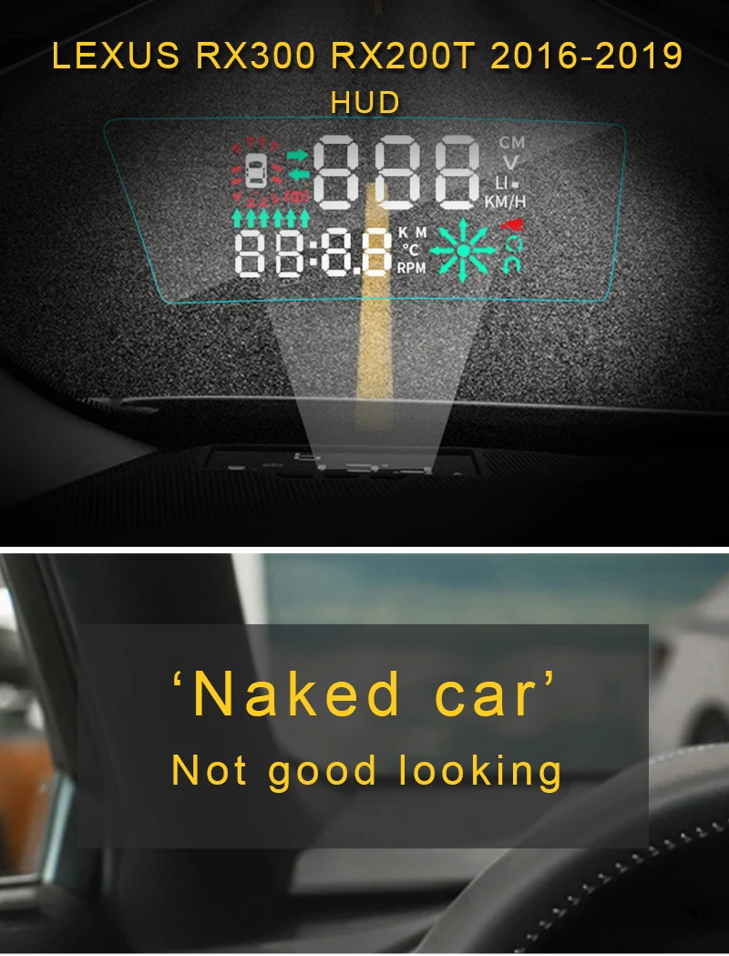 Carманго для Lexus RX300 RX200t- HUD Дисплей на голову автомобиля-Стайлинг превышение скорости Предупреждение лобовое стекло проектор сигнализация