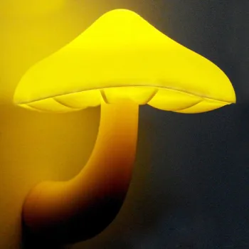 

Thrisdar Built-in Light Sensor Mushroom LED Night Light Wall Socket Night Lamp Light For Home Bedroom Hallway Kitchen Bathroom