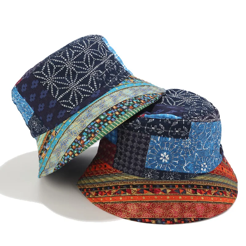 

2020 New Panama Hat Men Women Print Bucket Hat Reversible Fisherman Hats Outdoor Summer Casual Hip Hop Bob Hat Visor Bucket Cap