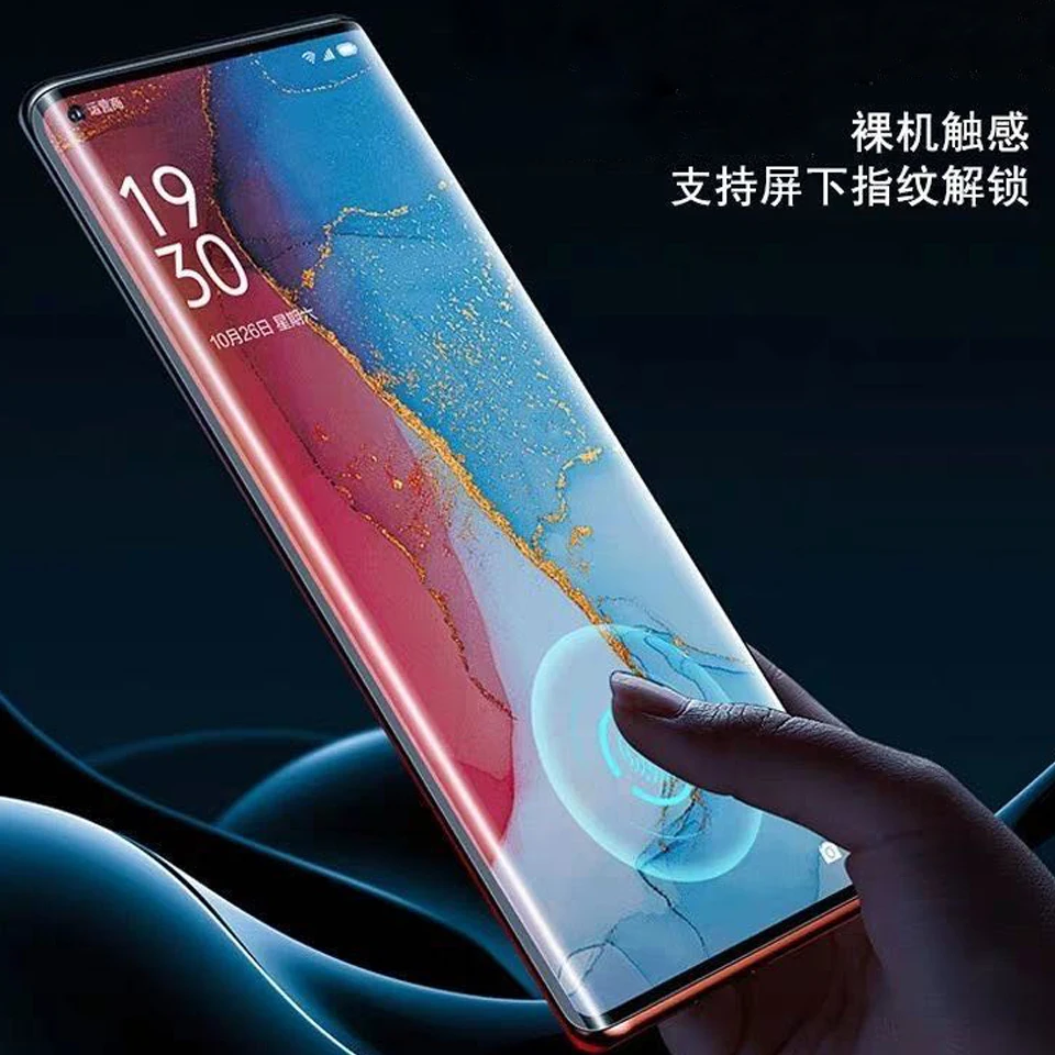 50Pcs/Lot 3D Curved Edge Screen Protector Glass For OPPO 4 Pro Find X2pro Tempered Glass For oppo 3Pro Full Cover Protector Film