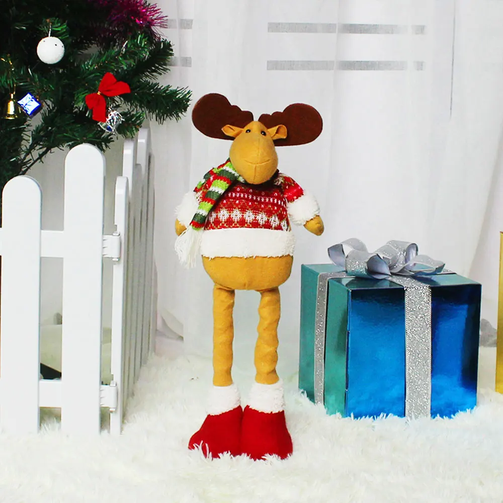 

Retractable Doll Christmas Snowman Elk Santa Claus Deer Lovely Figurine Gift