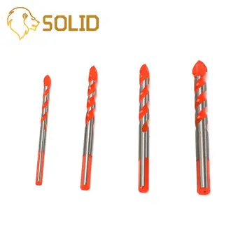 

Carbide Alloy Spiral Triangle Drill Bits 6/8/10/12mm Hole Saw Set Concrete Wall Ceramic Marble Power Masonry 4Pcs/Set
