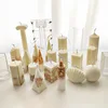 Candle Diy Mold Columnar Aromatherapy Ice Flower Embossed Soy Candle Mold Acrylic Plastic Pc Material Candle Making Molds ► Photo 2/5