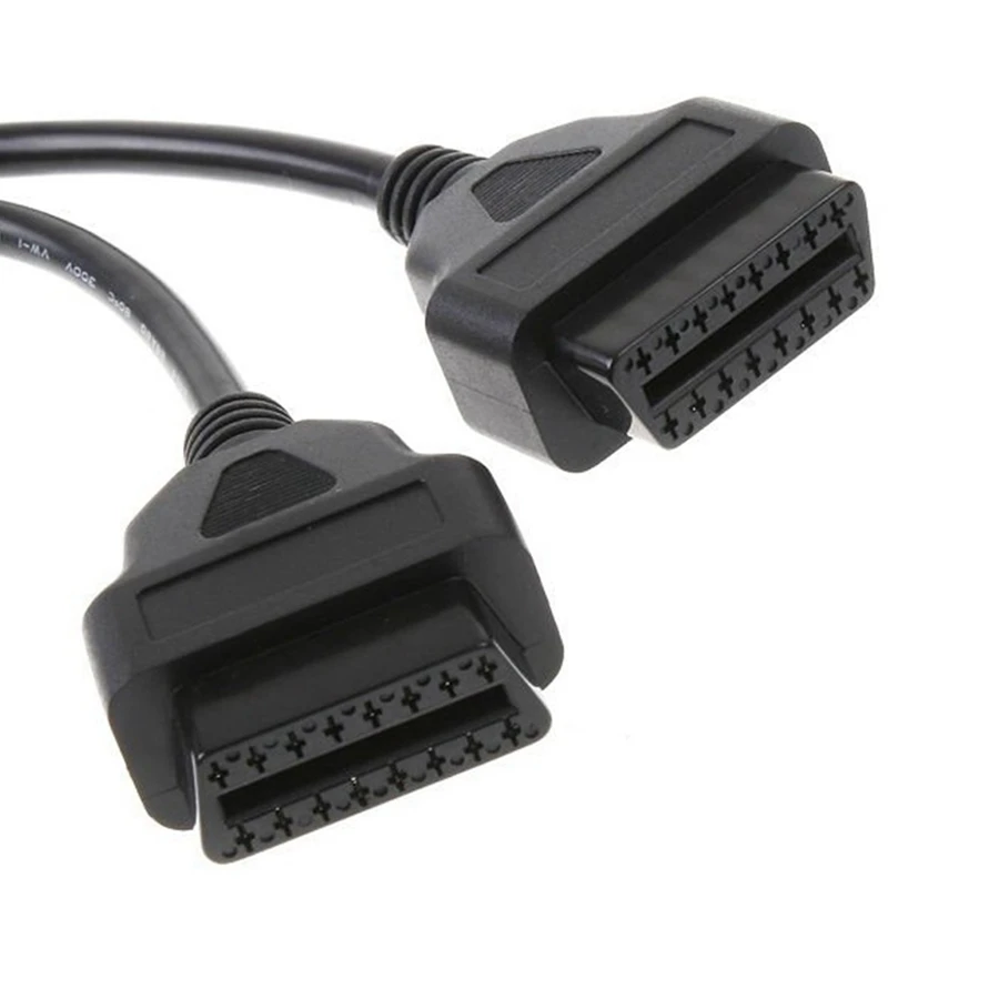 OBD2 익스텐션 케이블 수-듀얼 암 Y OBD OBDII 케이블, 16 핀 스플리터, 30cm 1-2 수-2 암 인터페이스