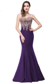 

BGW Mermaid Satin Formal Evening Dresses Sleeveless Hollow Out Back 2020 Sexy Vestiti Eleganti Donna Cerimonia Sera