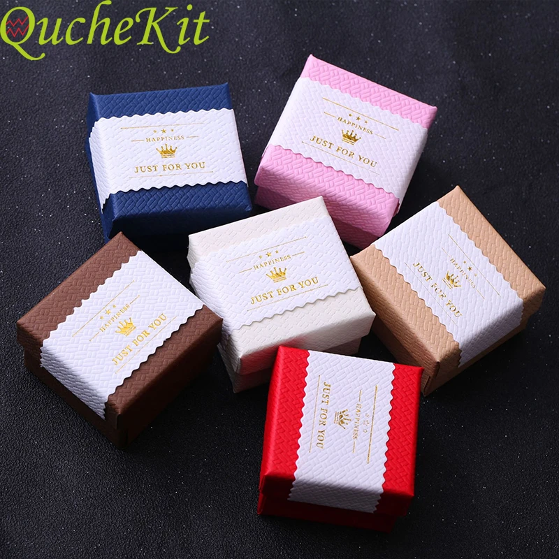 Just For You Boite Cadeau En Papier Boucles D Oreilles Bijoux Avec Eponge A L Interieur Bague De Demande De St Valentin Boites D Emballage Cadeau D Anniversaire Aliexpress