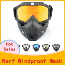 Tactical Full Face Goggles Kids Water Soft Ball Paintball Airsoft CS Toys Guns Shooting Games Protection For Nerf Windproof Mask