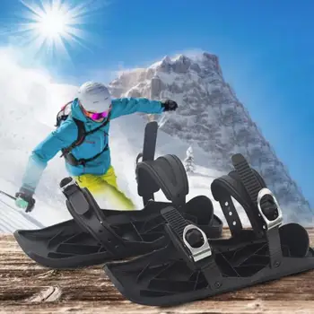 

Snowboard Shoes Durable Suitable Nylon Sole Black Pad Sled Thickened Skiing Board Ski Shoes Plastic Sports Outdoor