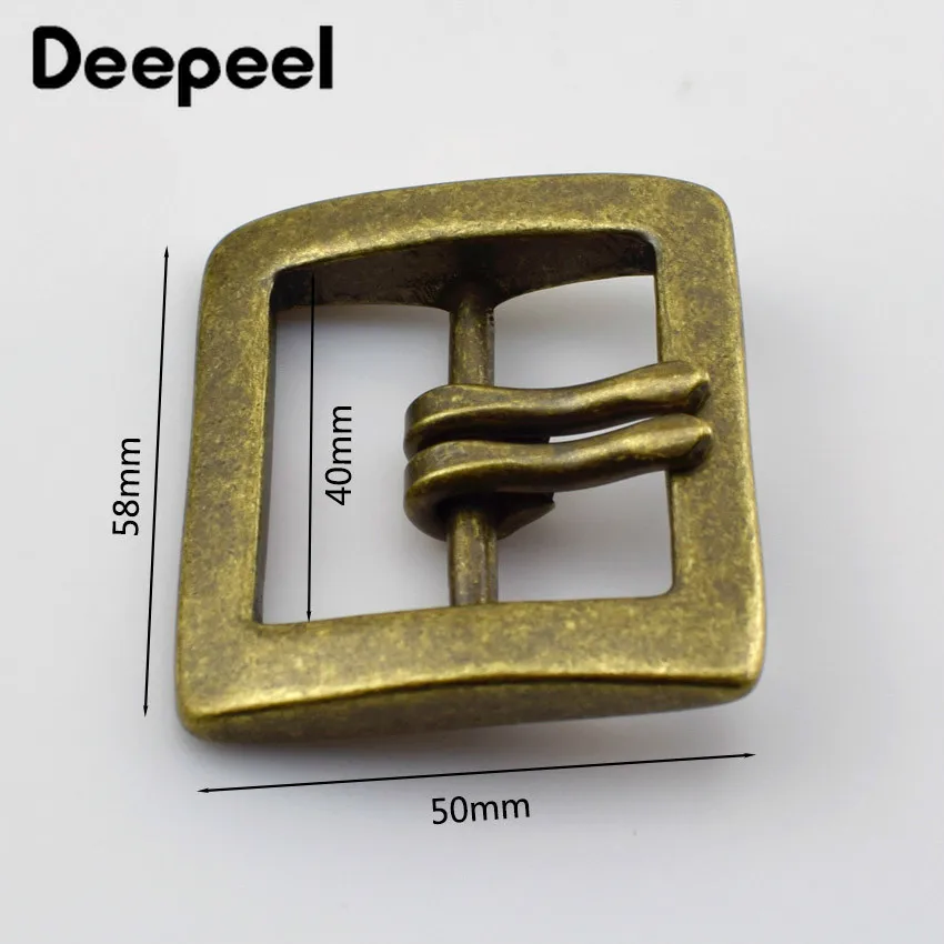 Deepeel 1 шт. 40 мм Ретро стиль чистая медь пряжка для ремня головка унисекс двойная