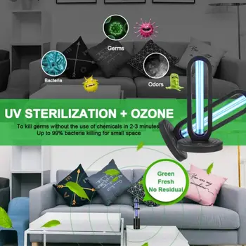 

220V Remote Control Ultraviolet Sterilizing lamp 38W UV Disinfection Light High Ozone UVC Germicidal Lamp Safety Household