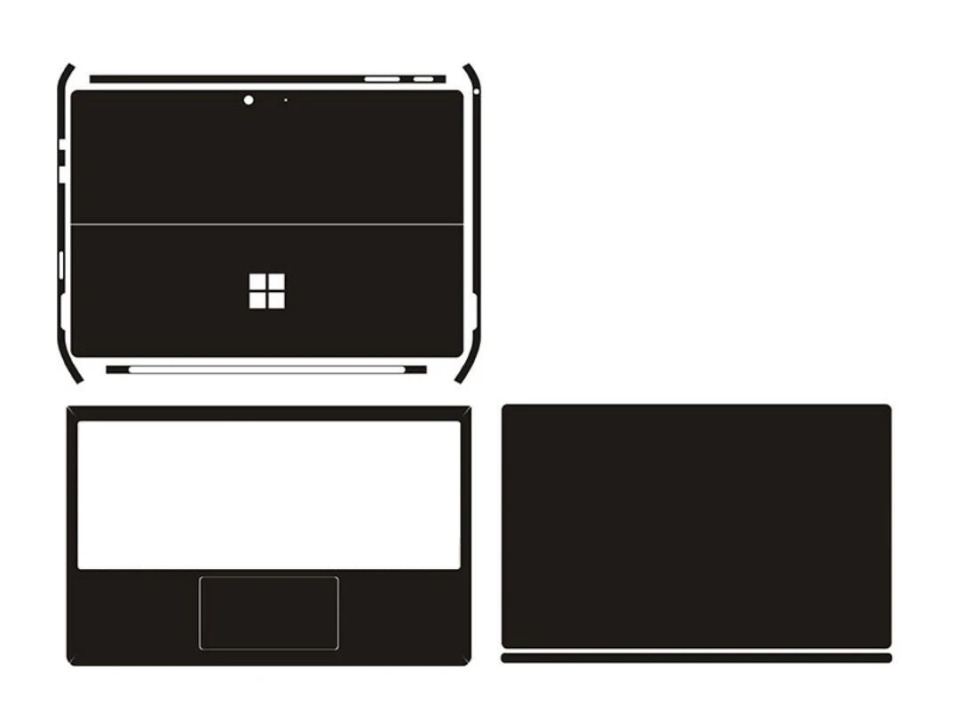 3Pcs Skin Sticker Cover Case Film Per Microsoft Surface Pro 7 6 5 Laptop 2 3 13.5 Book 2 3 15 Pro X 2021 Laptop 4 15 Go 12.4