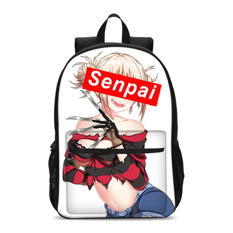 Многоцветный Рюкзак Sugoi Senpai Waifu для девочек, школьные сумки для подростков, студенческий рюкзак с 3D принтом, женский большой повседневный рюкзак Mochila - Цвет: Многоцветный