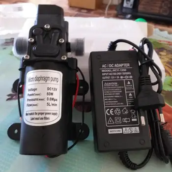 

Micro Electric Diaphragm Pump High Pressure Electric Diaphragm Pump 5l / Min DC 12v 60w Water Pump 0.8mpa 5l / Min