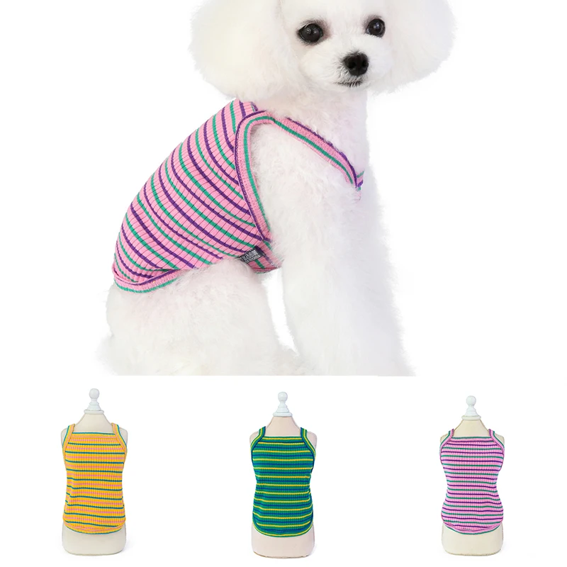 Dog Hoodie Spring Summer Knitted Pet Clothes Small Dogs Hoodies Sweatshirt For French Bulldog Pug teacup Puppy Hoody | Дом и сад