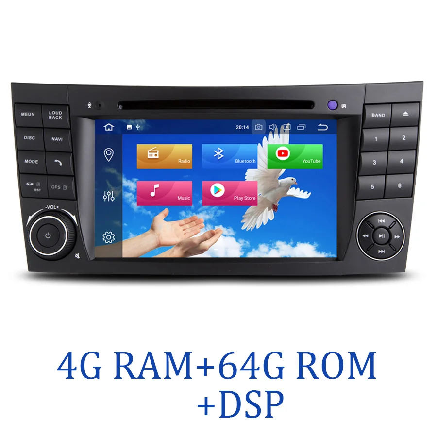 The Unit built DSP Ips DSP Android 9,0 Восьмиядерный 4 Гб ОЗУ 64 Гб ПЗУ автомобильный dvd-плеер gps карта RDS радио Bluetooth для Benz W211 W463 W219 W209 2004-2011 - Цвет: The Unit built DSP