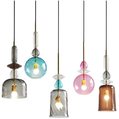 

Nordic Loft Candy Color Dining Room Pendant Light Creative Lovely Designer Hanging Light Bar Living Led Lights Free Shipping