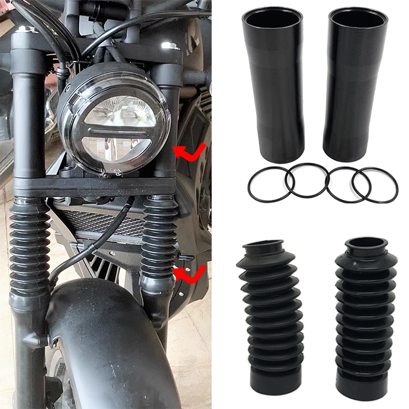 Rubber Motorcycle Front Fork Cover Gaiters Motorcycle Honda Cmx Rebel
