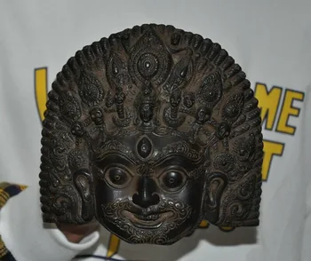 

wedding decoration Tibet Buddhism bronze Mahakala Dorje Wrathful Deity Buddha Exorcism Wall hanging