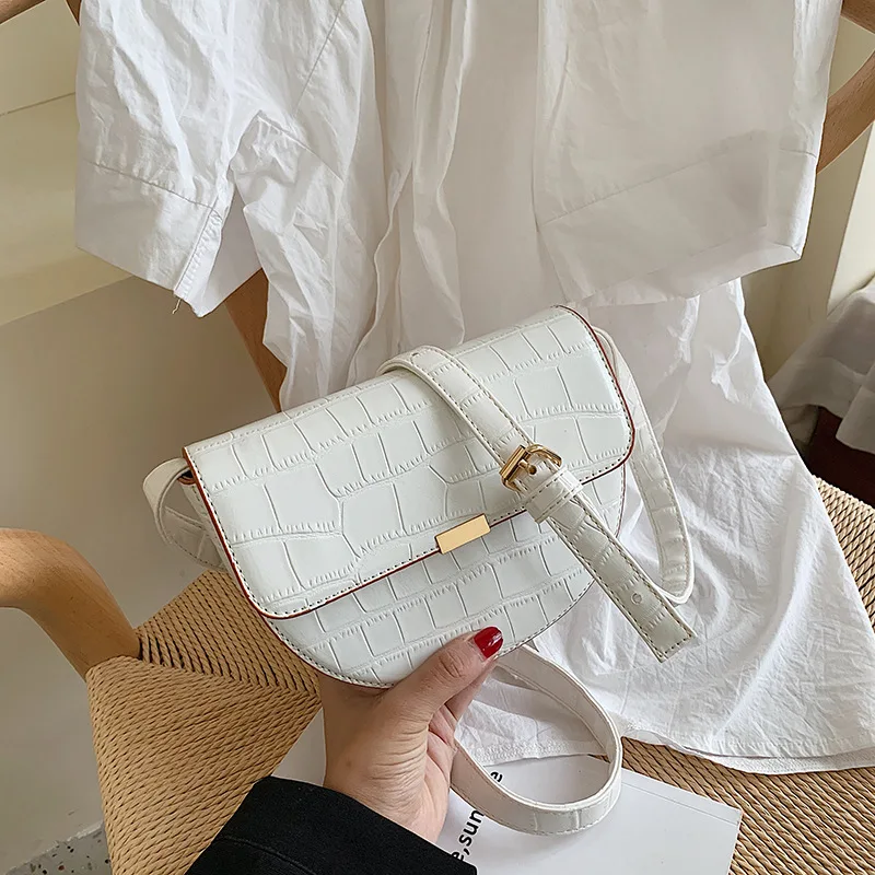 

Saddle Bag WOMEN'S Bag New Style 2019 Fashion Shoulder Bag Semicircle Retro Versatile Korean-style Fashion Small Shoulder Bag