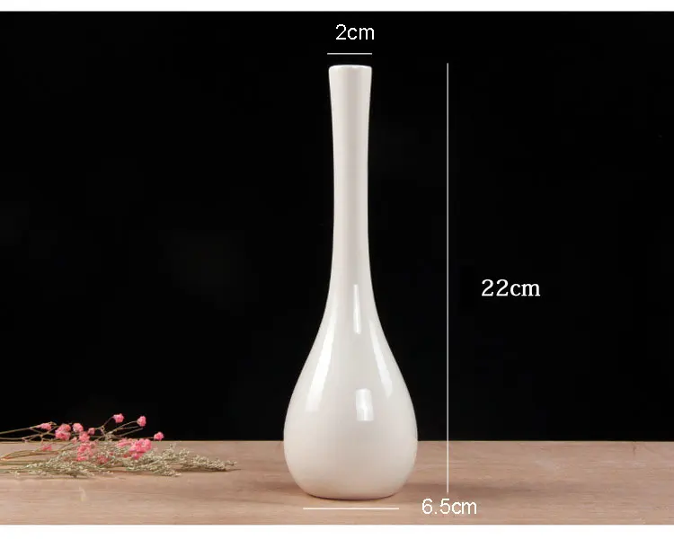 Китайская керамическая ваза для одного цветка, декоративная ваза, горшок для гостиной, Современный домашний декор, аксессуары, фарфоровые высокие вазы