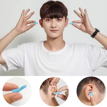 Tampão macio confortável reusável da orelha do sono da redução sadia dos tampões de ouvido do sono da espuma de 4 pces anti ruído para o estudo