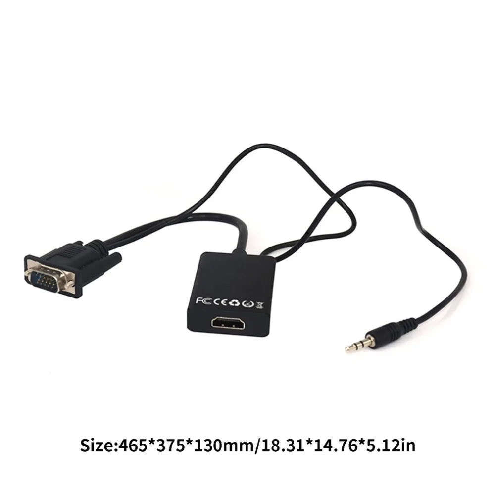 Преобразователь из Vga в Hdmi с аудио адаптером Vga в Hdmi Hd конвертер 1080 внешние аксессуары для компьютера