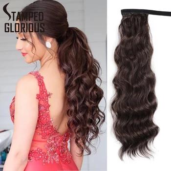 

Stamped Glorious Long Wavy Ponytail Extensions Synthetic Ponytails CurlyNatural Hair Ponytail Fake Ponytail Wavy Hairstyle