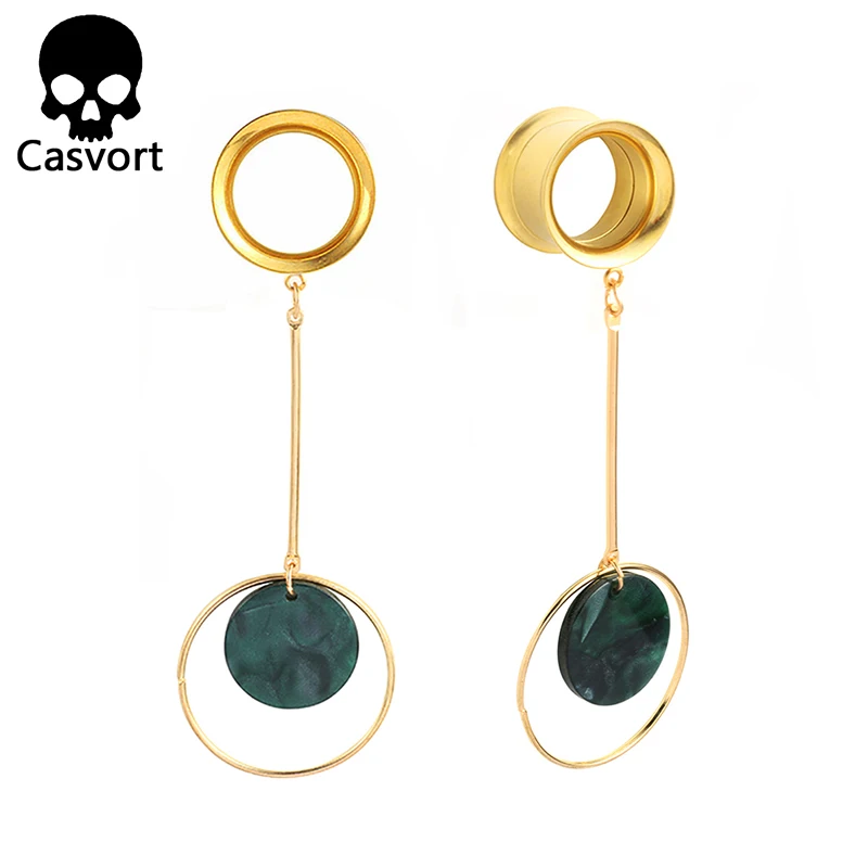 Casvort 2 шт. расширитель туннеля Для Пирсинга Ушей Висячие шпильки для седла уличные
