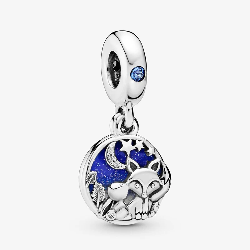 Женские браслеты Pandora серебряные бусины 925 пробы с лисой и кроликом ювелирные