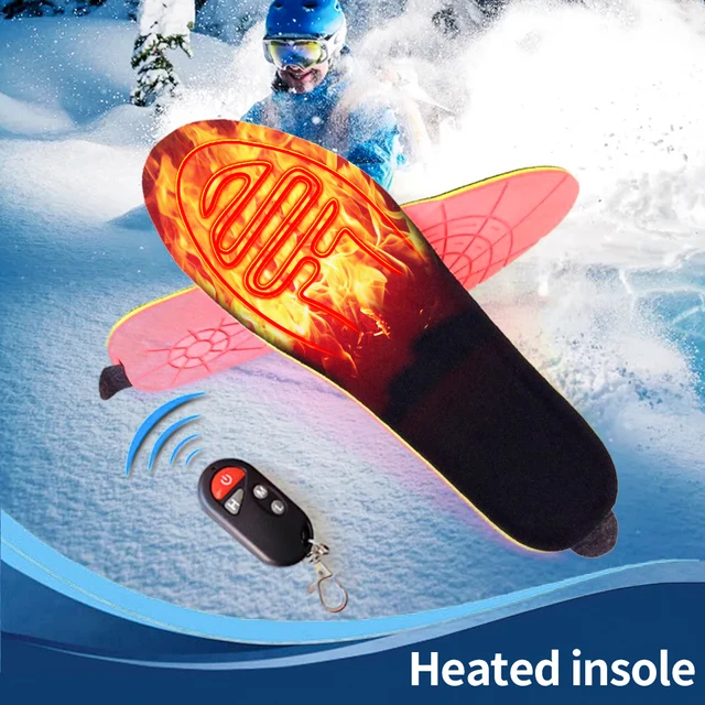 2000mAh USB heating insole, rechargeable hot shoe sole, unisex with remote control, electric heating pad, winter sports warmth 1