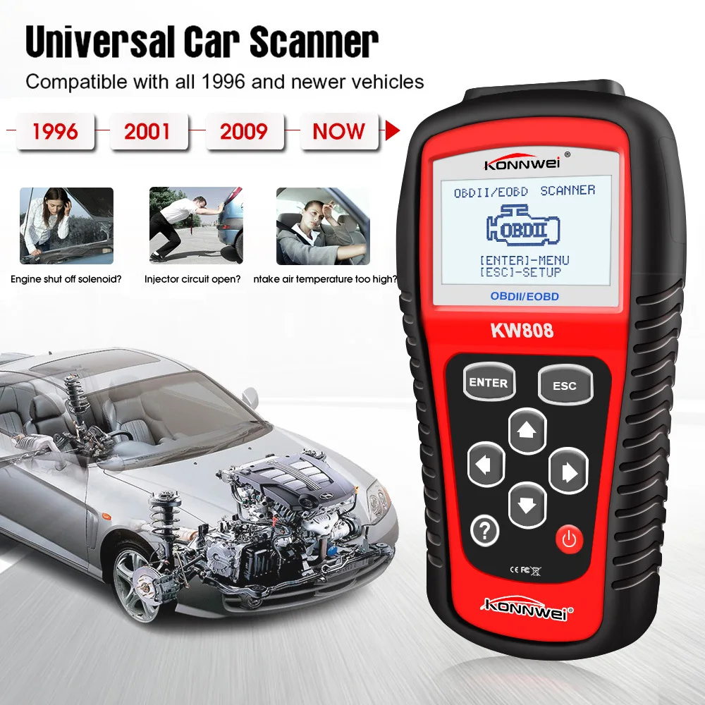 Оригинальный Автомобильный сканер KONNWEI KW808 OBD OBD2 автомобильный диагностический сканер инструмент поддержка J1850 двигатель Fualt считыватель ко... Оригинальный Автомобильный сканер KONNWEI KW808 OBD OBD2 автомобильный диагностический сканер инструмент поддержка J1850 двигатель Fualt считыватель ко...