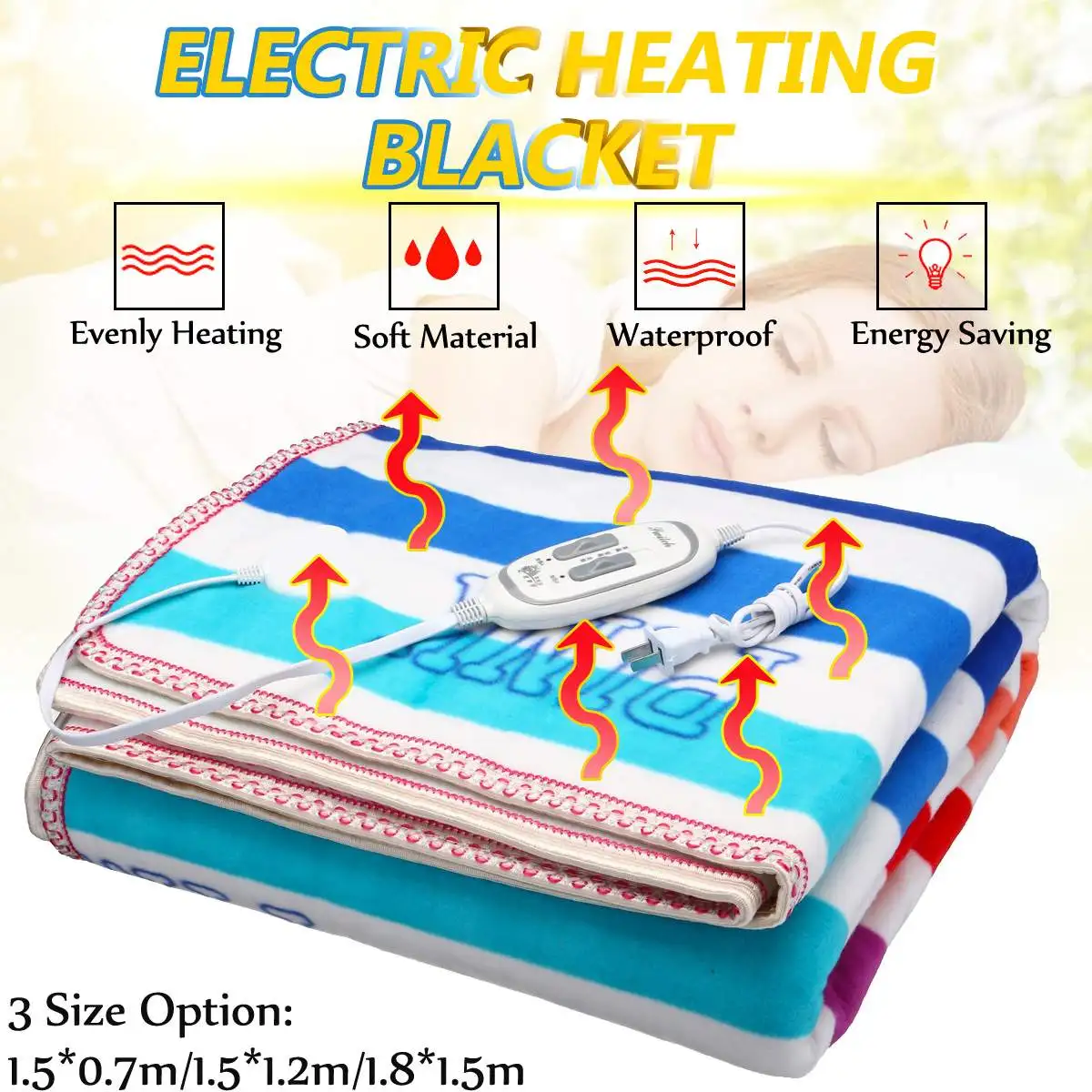 

Blanket Plush Double Heated Blanket Security Electric Blanket Thicker Single Electric Mat Body Warmer Heater for Winter Produce