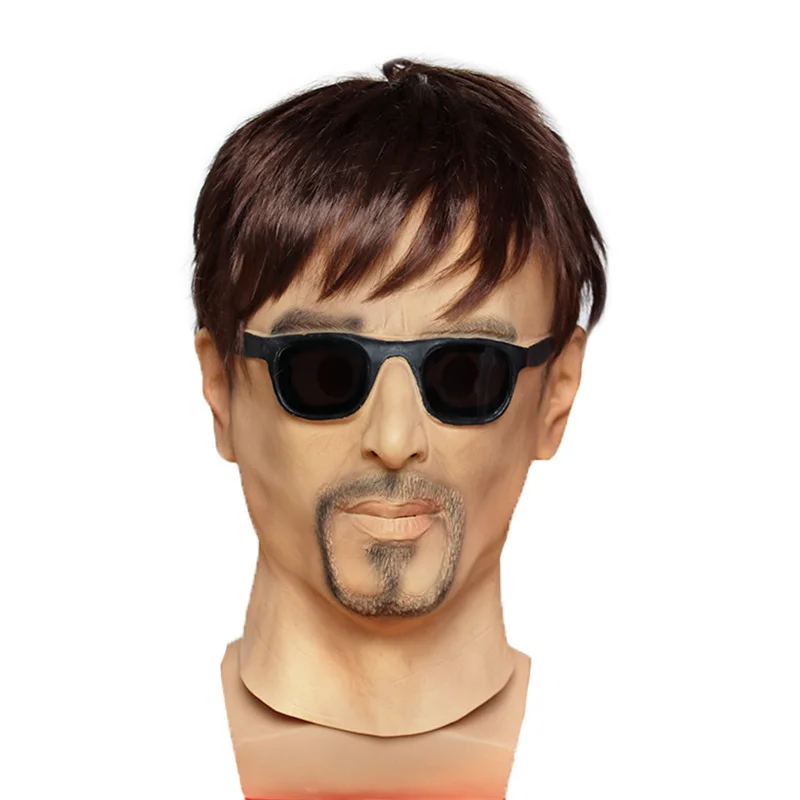 

Transgender Soft Handsome Man Style Silicone Head Face Female to Male Party Cosplay Costumes for Crossdresser shemale Cosplay