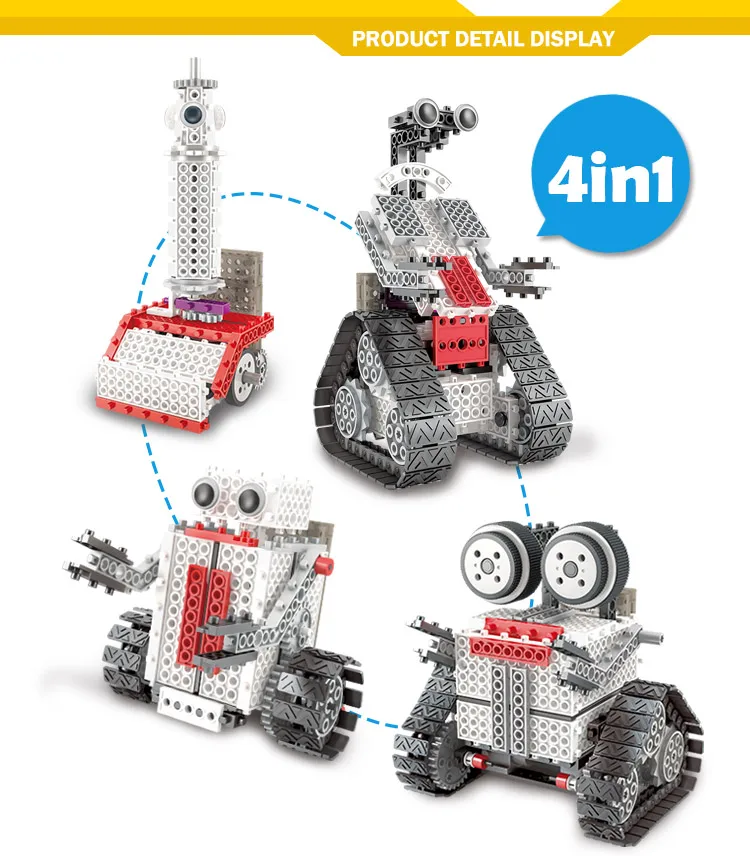 2019 Newest kids toys funny diy toy building block rc robot bricks set