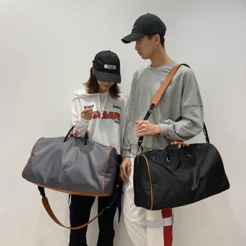 

Short-distance light travel bag ladies PU big bag casual women's bag lightweight fitness bag portable boarding duffel bag