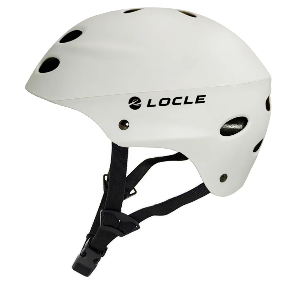 LOCLE Детский велосипедный шлем Горный Детский велосипедный шлем BMX Экстремальный спортивный велосипед/катание на коньках/хип-хоп детский шлем - Цвет: Белый
