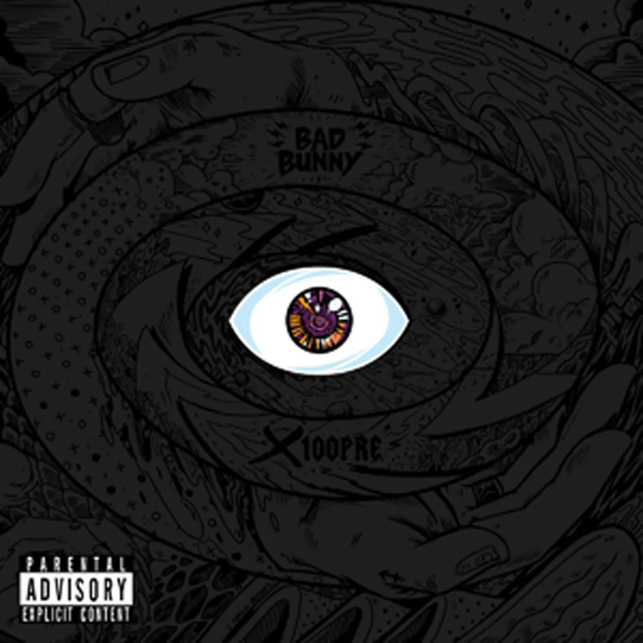 Bad Bunny-X100pre Обложка дебютный альбом Шелковый тканевый плакат Настенная картина украшение Room12x12 24x24in