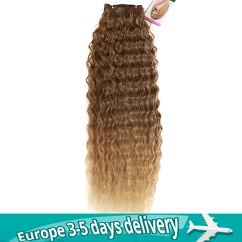 

MAGIC Deep Curly Synthetic Hair Weave Deep Wave Hair Bundles 28"30"32"Inches Ombre Color Two Tone Curly Hair extension 120g