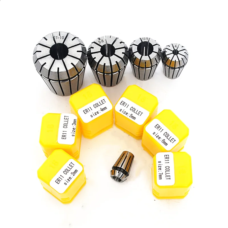ER11 spring collet 1 2 3 4 5 6 7 8 1/8 1/4mm high precision chuck kit for CNC engraving machine and milling 1PCS spring collet,spring collet chuck,engraving collet chuck,collet chuck