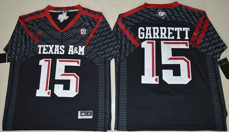 Черный Stitiched, Texas A& M Aggies Myles Garrett Jersey - Цвет: Черный