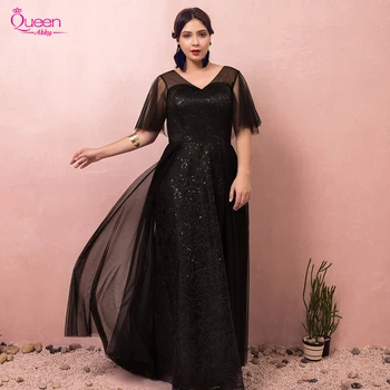 

Evening Dresses Black dress Prom Dresses Floor Length Sashes Wedding Guest Party Gowns A-line V-neck