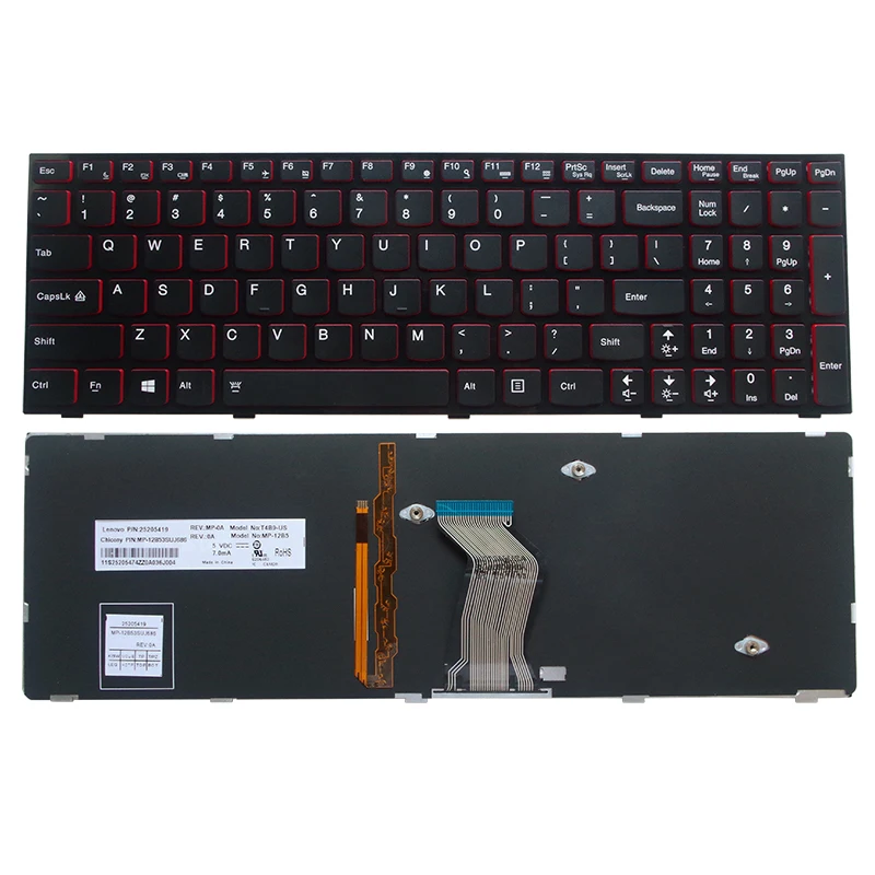 NEW US Keyboard For Lenovo Y590 Y500 Y510P US Laptop Keyboard Blacklight