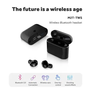 

EastVita M2T Bluetooth Wireless Headset Automatically Connects Independent Charging Case for iPhone for huawei for samsung r40