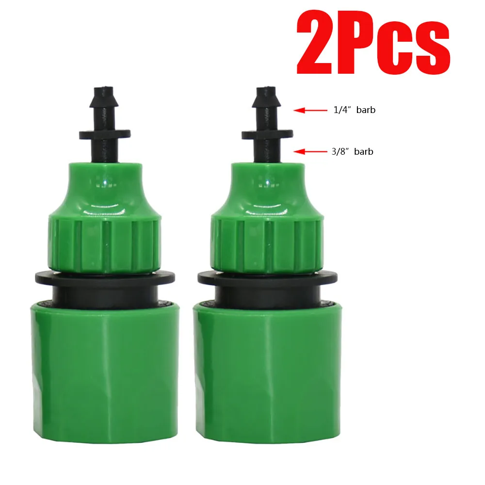 2Pcs Quick Coupling Adapter with 1/4 (ID 4mm) or 3/8'' (8mm) Barbed Connector for Irrigation Garden Watering Gardening Tools garden quick coupling barbed connectors garden hose connector hose connector garden water connector garden hose adapter hose tap adapter tank tap adapter water faucet adapter garden faucet adapter faucet adapter faucet quick connector quick connect valve