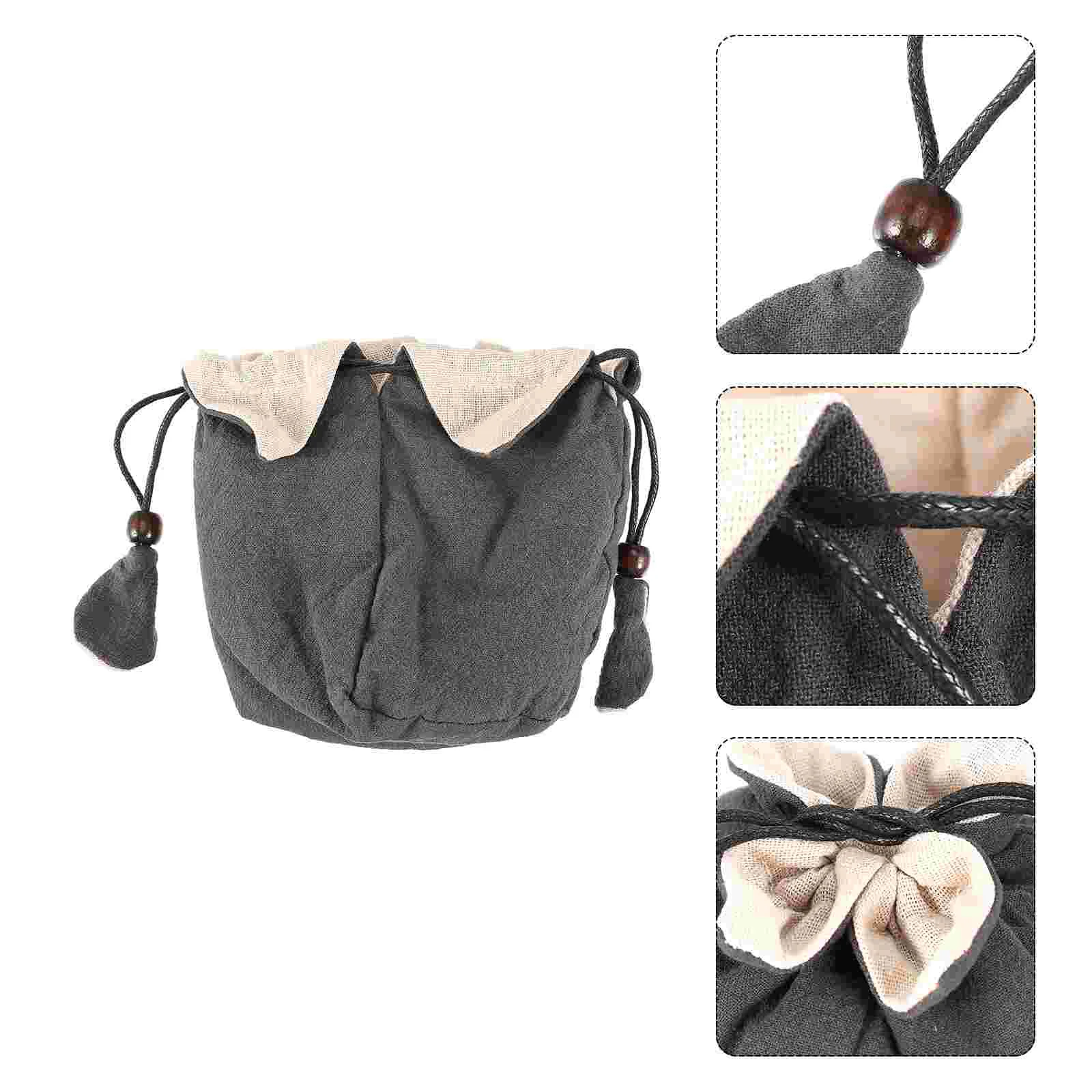 Tea Storage Bags Tea Set Storage Teaware Portable Teapot Bag Tea Cups Cup Travel Cotton Linen Drawstring